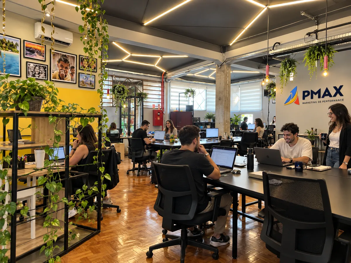 Equipe da PMAX no escritório